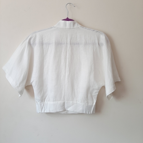 Aritzia Babaton 100% Linen Crop Top - Picture 4 of 8